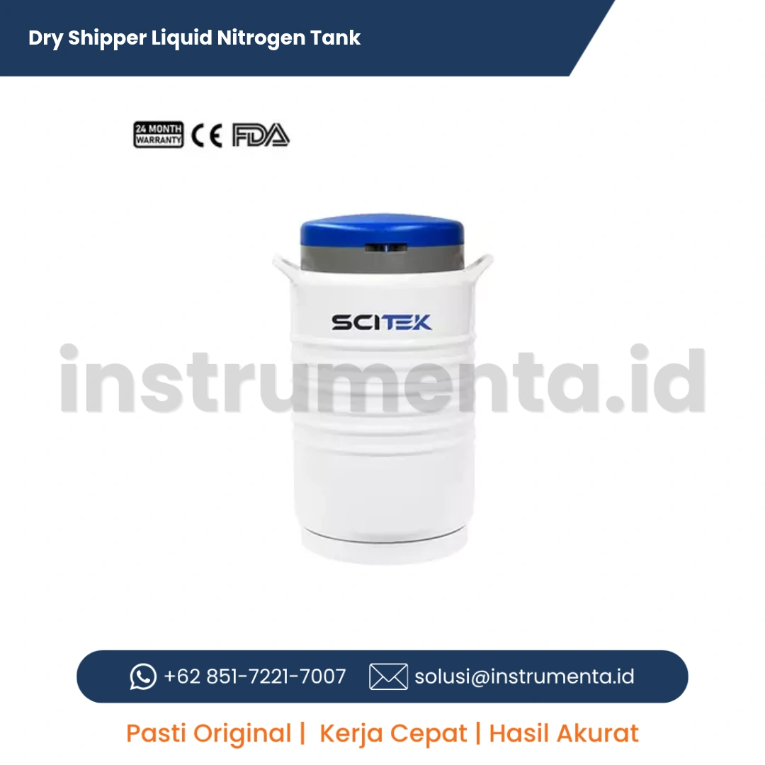 Jual Dry Shipper Liquid Nitrogen Tank Scitek LNC-D Series Tangki Nitrogen Cair Gas Phase untuk Transportasi Udara Sampel Biologis Berbahaya